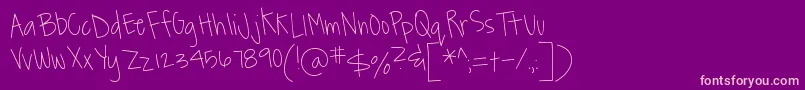 MTFJanaG Font – Pink Fonts on Purple Background