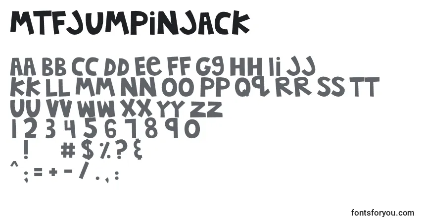Czcionka MTFJumpinJack (135079) – alfabet, cyfry, specjalne znaki