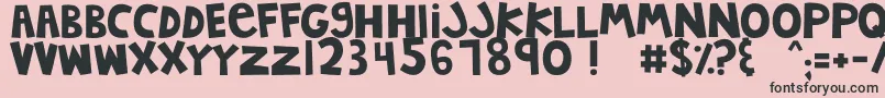 MTFJumpinJack Font – Black Fonts on Pink Background