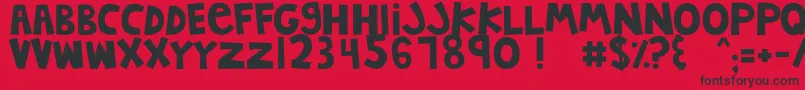 MTFJumpinJack Font – Black Fonts on Red Background