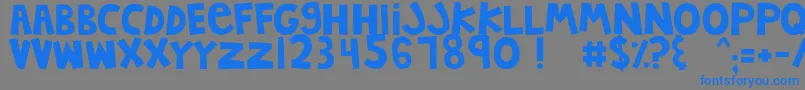 MTFJumpinJack Font – Blue Fonts on Gray Background