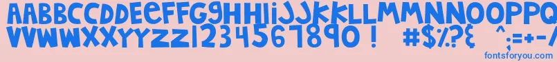 MTFJumpinJack Font – Blue Fonts on Pink Background