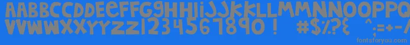 MTFJumpinJack Font – Gray Fonts on Blue Background