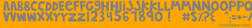 MTFJumpinJack Font – Gray Fonts on Orange Background