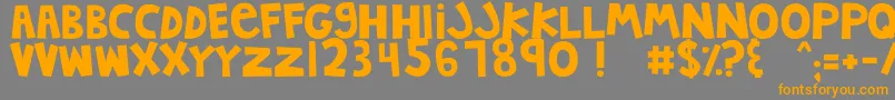 MTFJumpinJack Font – Orange Fonts on Gray Background
