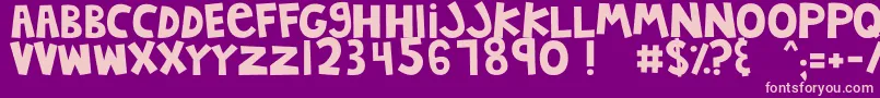 MTFJumpinJack Font – Pink Fonts on Purple Background