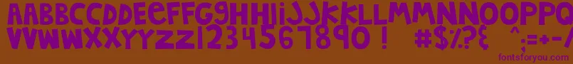 MTFJumpinJack Font – Purple Fonts on Brown Background