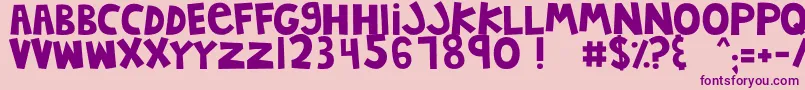 MTFJumpinJack Font – Purple Fonts on Pink Background