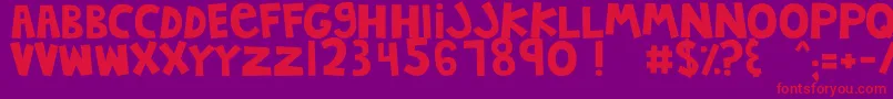 fuente MTFJumpinJack – Fuentes Rojas Sobre Fondo Morado