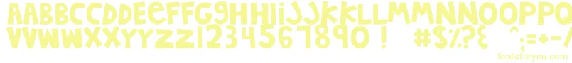 MTFJumpinJack Font – Yellow Fonts on White Background