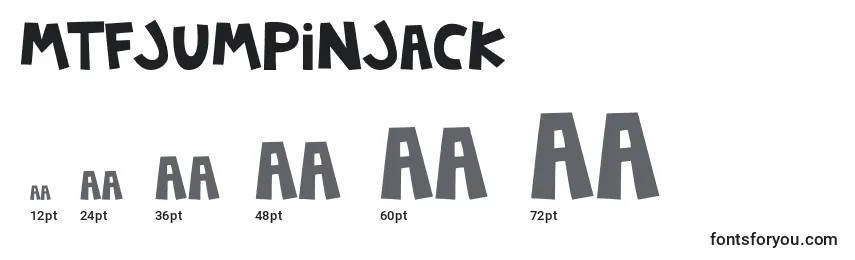 Größen der Schriftart MTFJumpinJack (135079)