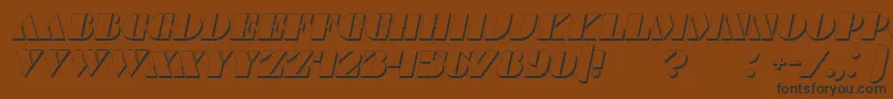 CommandersShadowItalic Font – Black Fonts on Brown Background