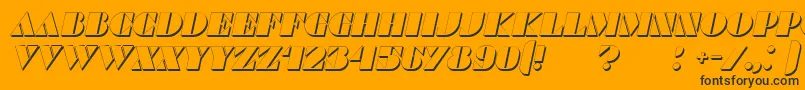 CommandersShadowItalic Font – Black Fonts on Orange Background