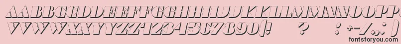 CommandersShadowItalic Font – Black Fonts on Pink Background