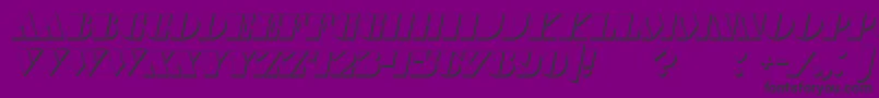 CommandersShadowItalic Font – Black Fonts on Purple Background