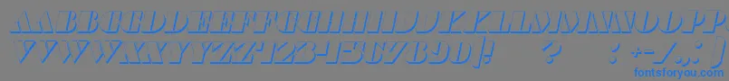 CommandersShadowItalic Font – Blue Fonts on Gray Background