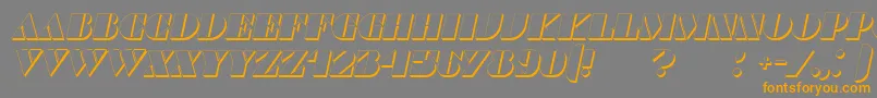 CommandersShadowItalic Font – Orange Fonts on Gray Background