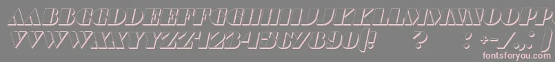 CommandersShadowItalic Font – Pink Fonts on Gray Background