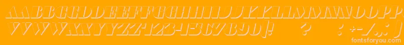 CommandersShadowItalic Font – Pink Fonts on Orange Background