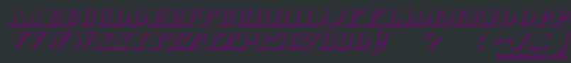 CommandersShadowItalic Font – Purple Fonts on Black Background