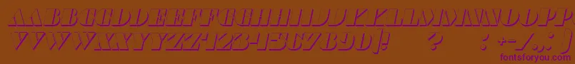 CommandersShadowItalic Font – Purple Fonts on Brown Background