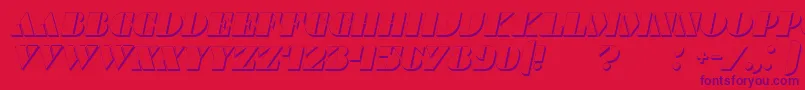 CommandersShadowItalic Font – Purple Fonts on Red Background