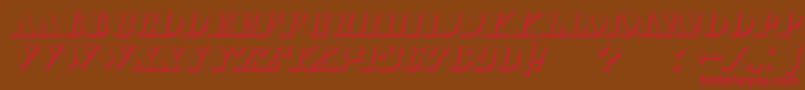 CommandersShadowItalic Font – Red Fonts on Brown Background