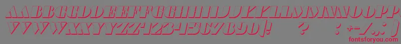 CommandersShadowItalic Font – Red Fonts on Gray Background