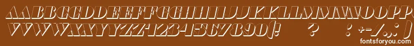 CommandersShadowItalic Font – White Fonts on Brown Background