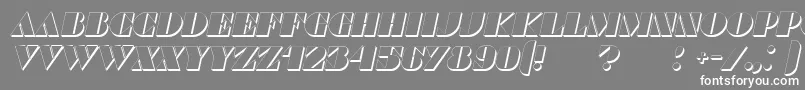 CommandersShadowItalic Font – White Fonts on Gray Background