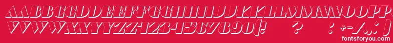 CommandersShadowItalic Font – White Fonts on Red Background