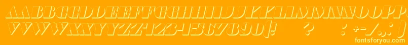 CommandersShadowItalic Font – Yellow Fonts on Orange Background
