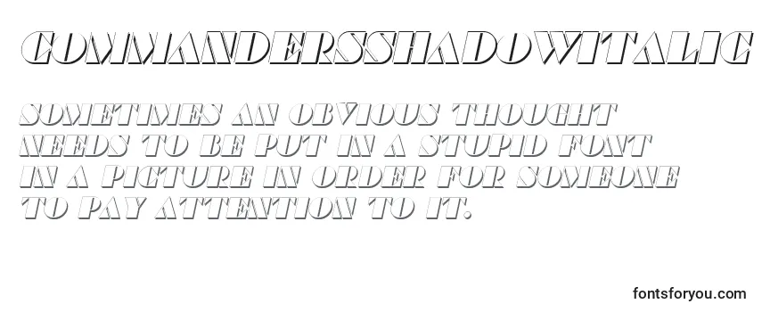 CommandersShadowItalic Font