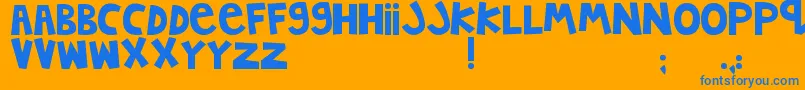 MTFJumpinJack Font – Blue Fonts on Orange Background