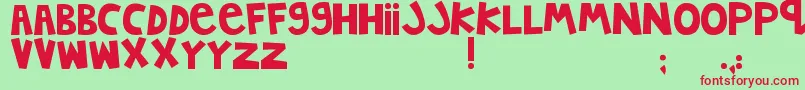 MTFJumpinJack Font – Red Fonts on Green Background