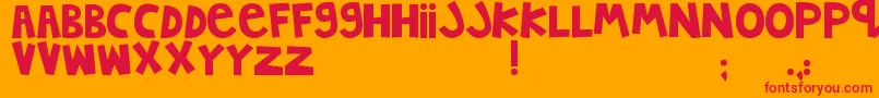 MTFJumpinJack Font – Red Fonts on Orange Background