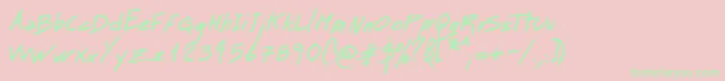 MTMASB   Font – Green Fonts on Pink Background