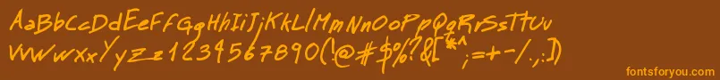 MTMASB   Font – Orange Fonts on Brown Background