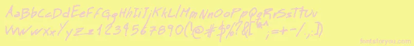 MTMASB   Font – Pink Fonts on Yellow Background