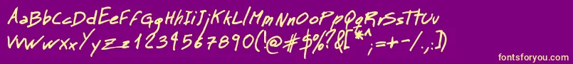 MTMASB   Font – Yellow Fonts on Purple Background