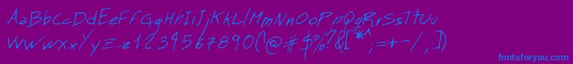 MTMASN   Font – Blue Fonts on Purple Background