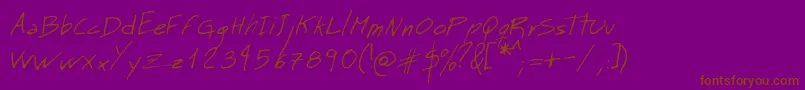 MTMASN   Font – Brown Fonts on Purple Background