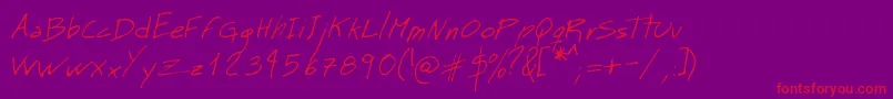 MTMASN   Font – Red Fonts on Purple Background