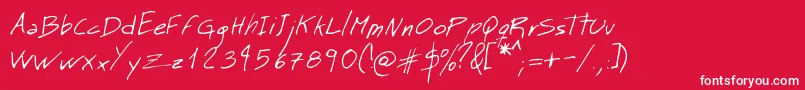 MTMASN   Font – White Fonts on Red Background