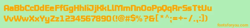 MTV2C    Font – Orange Fonts on Green Background