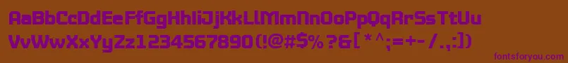 MTV2C    Font – Purple Fonts on Brown Background