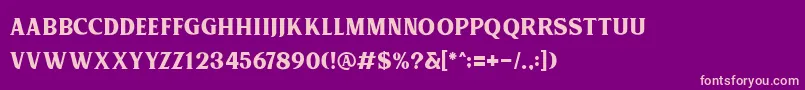 MUARA DEMO  Font – Pink Fonts on Purple Background