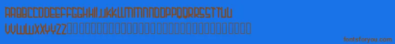 MUBARAK Font – Brown Fonts on Blue Background