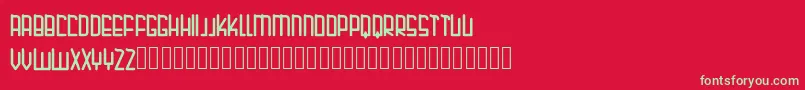 MUBARAK Font – Green Fonts on Red Background