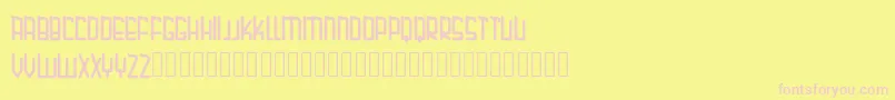 MUBARAK Font – Pink Fonts on Yellow Background